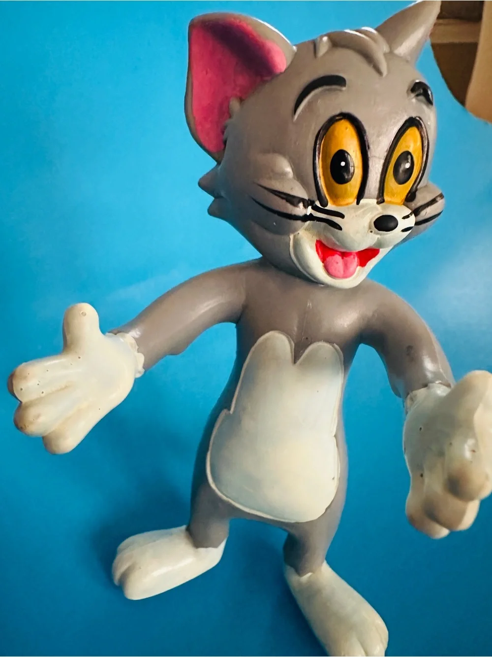 Tom & Jerry Television Cartoon Show Tom Cat Vintage 1989 Bendable Toy Figure 6”